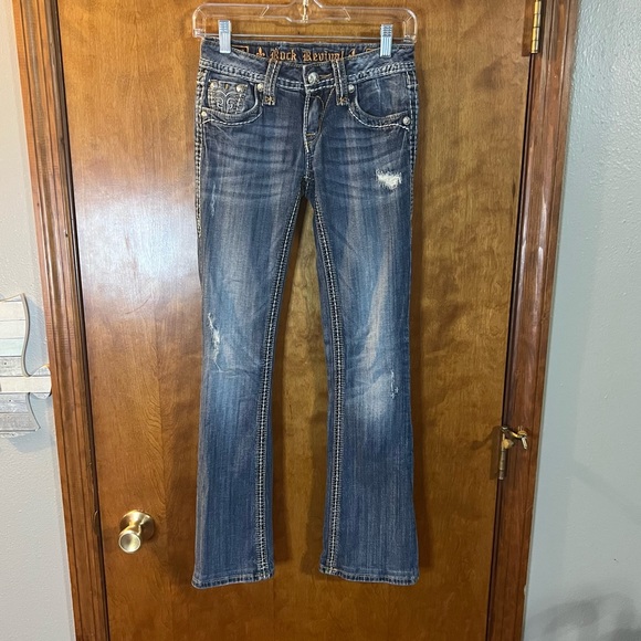 Rock Revival Denim - Rock Revival Distressed “Tricia Boot” Jeans